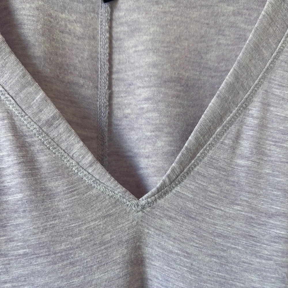 White House Black Market Purple Relaxed Short Sleeve Tee - Picture 3 of 6